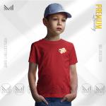 Never give up classic kids t-shirt premium cotton unisex round neck short sleeve baju budak lelaki perempuan