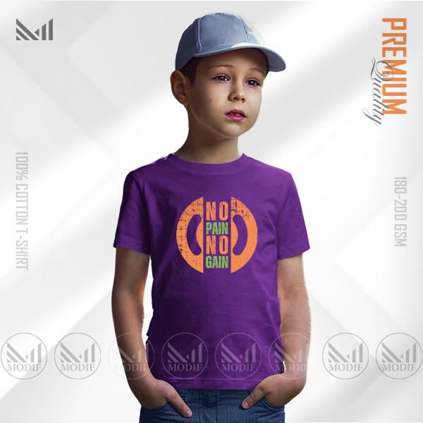No Pain No Gain Kids Graphic purple
