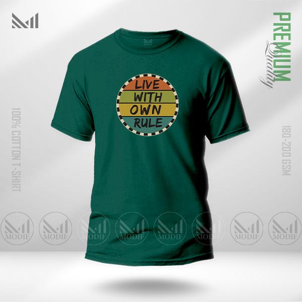 Own Rule Graphic T-Shirt – Bold Statement Design | Premium Cotton | Unisex Round Neck | Short Sleeve
