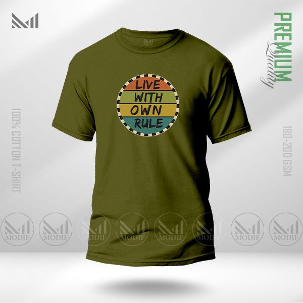 Own Rule Graphic T-Shirt – Bold Statement Design | Premium Cotton | Unisex Round Neck | Short Sleeve
