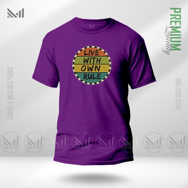 Own Rule Graphic T-Shirt – Bold Statement Design | Premium Cotton | Unisex Round Neck | Short Sleeve