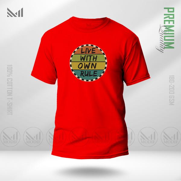 Own Rule Graphic T-Shirt – Bold Statement Design | Premium Cotton | Unisex Round Neck | Short Sleeve