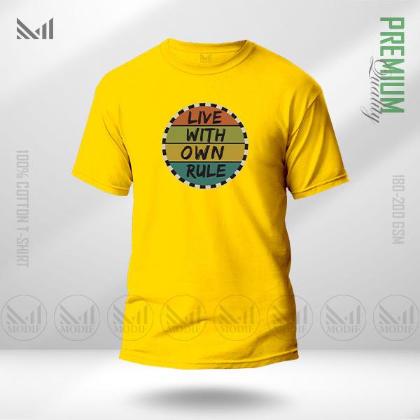 Own Rule Graphic T-Shirt – Bold Statement Design | Premium Cotton | Unisex Round Neck | Short Sleeve