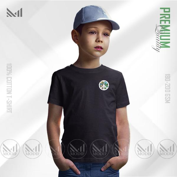 Peace Nature Kids Classic T-Shirt – Minimal Nature Inspired Design | Premium Cotton | Unisex Round Neck | Short Sleeve