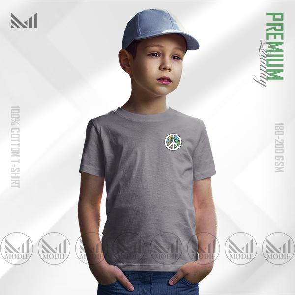 Peace Nature Kids Classic T-Shirt – Minimal Nature Inspired Design | Premium Cotton | Unisex Round Neck | Short Sleeve