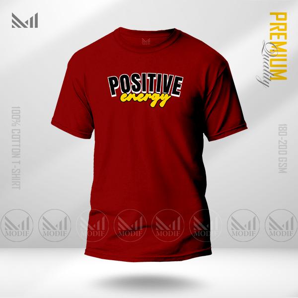 Positive Energy Graphic Tee | Premium Cotton | Unisex Round Neck | Short Sleeve