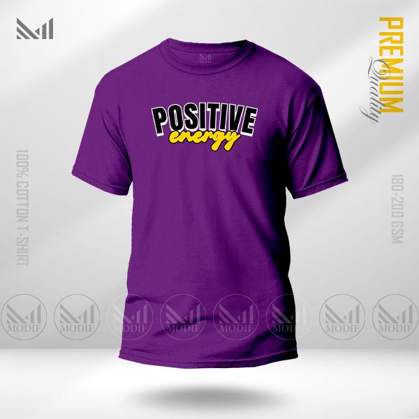 Positive Energy Graphic Tee | Premium Cotton | Unisex Round Neck | Short Sleeve