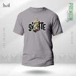 Rabbit Skater Graphic T-Shirt – Fun Skate Cartoon Design | Premium Cotton | Unisex Round Neck | Short Sleeve | Casual Streetwear Style