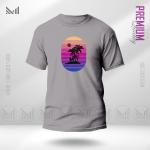 Retro Island Graphic T-Shirt – Bold Vintage Tropical Artwork | Premium Cotton | Unisex Round Neck | Short Sleeve
