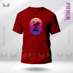 Retro Island Graphic T-Shirt – Bold Vintage Tropical Artwork | Premium Cotton | Unisex Round Neck | Short Sleeve
