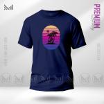 Retro Island Graphic T-Shirt – Bold Vintage Tropical Artwork | Premium Cotton | Unisex Round Neck | Short Sleeve