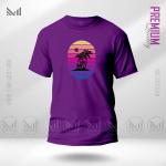 Retro Island Graphic T-Shirt – Bold Vintage Tropical Artwork | Premium Cotton | Unisex Round Neck | Short Sleeve