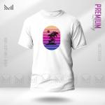 Retro Island Graphic T-Shirt – Bold Vintage Tropical Artwork | Premium Cotton | Unisex Round Neck | Short Sleeve