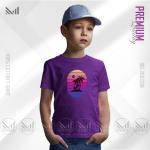 Retro Island Kids Graphic T-Shirt – Bold Vintage Tropical Artwork | Premium Cotton | Unisex Round Neck | Short Sleeve