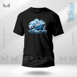 Retro Ship Graphic T-Shirt – Vintage Nautical Artwork in Premium Cotton | Unisex Round Neck | Short Sleeve