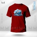 Retro Ship Graphic T-Shirt – Vintage Nautical Artwork in Premium Cotton | Unisex Round Neck | Short Sleeve
