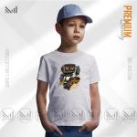 Robo Skater Kids Graphic T-Shirt – Cool Robot Skateboard Design | Premium Cotton | Unisex Round Neck | Short Sleeve | Comfortable Everyday Wear