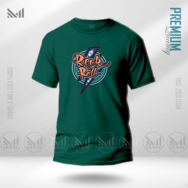 Rock and Roll Graphic T-Shirt – Vintage Music Vibe Design | Premium Cotton | Unisex Round Neck | Short Sleeve | Casual Streetwear Style