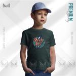 Rock and Roll Kids Graphic T-Shirt – Cool Music Style Print | Premium Cotton | Unisex Round Neck | Short Sleeve | Comfortable Casual Wear for Boys & Girls