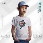 Rock and Roll Kids Graphic T-Shirt – Cool Music Style Print | Premium Cotton | Unisex Round Neck | Short Sleeve | Comfortable Casual Wear for Boys & Girls