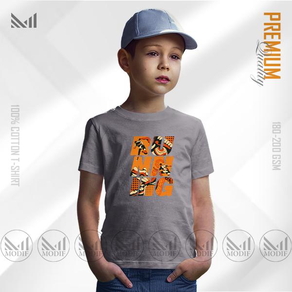 Running Kids T-Shirt – Premium Cotton | Unisex Round Neck | Short Sleeve | Comfortable Active Wear for Boys & Girls
