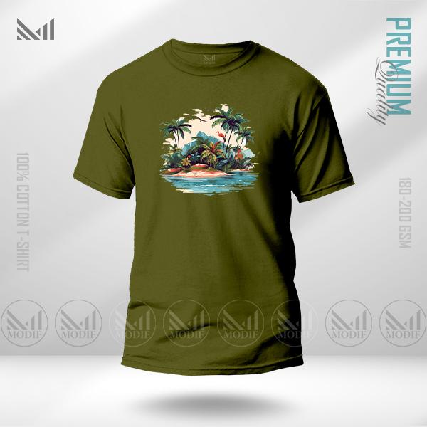 Sea Beach Graphic T-Shirt – Coastal Summer Artwork in Premium Cotton | Unisex Round Neck | Short Sleeve