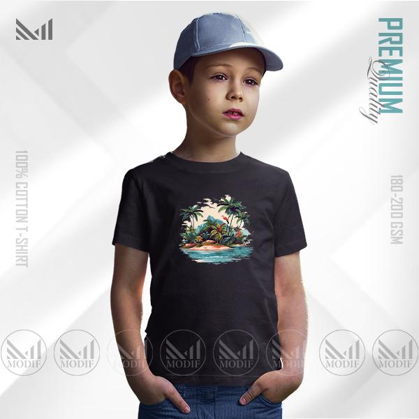 Sea Beach Kids Graphic T-Shirt – Fun Coastal Artwork in Premium Cotton | Unisex Round Neck | Short Sleeve