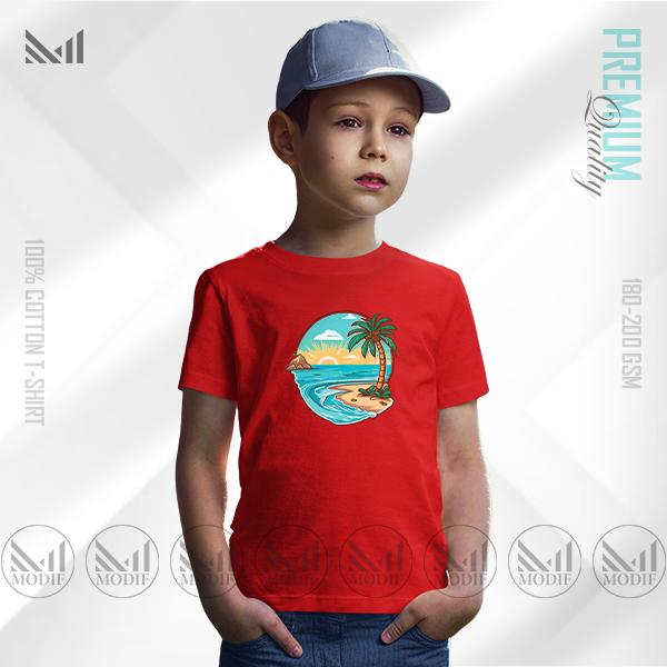 Sea Beach Kids Graphic red