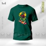 Skater Dinosaur Graphic T-Shirt – Cool Skate Dino Artwork | Premium Cotton | Unisex Round Neck | Short Sleeve