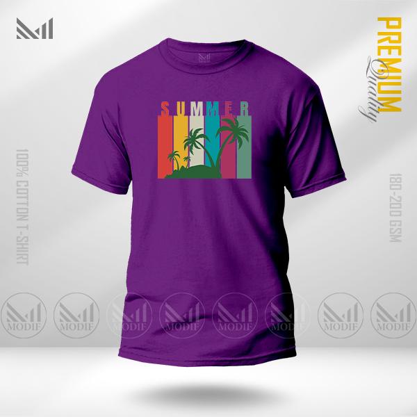 Summer Graphic T-Shirt | Premium Cotton | Unisex Round Neck Short Sleeve