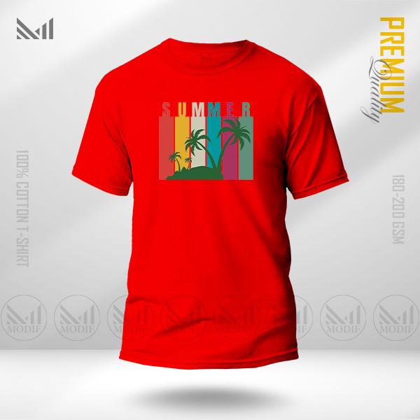 Summer Graphic T-Shirt | Premium Cotton | Unisex Round Neck Short Sleeve