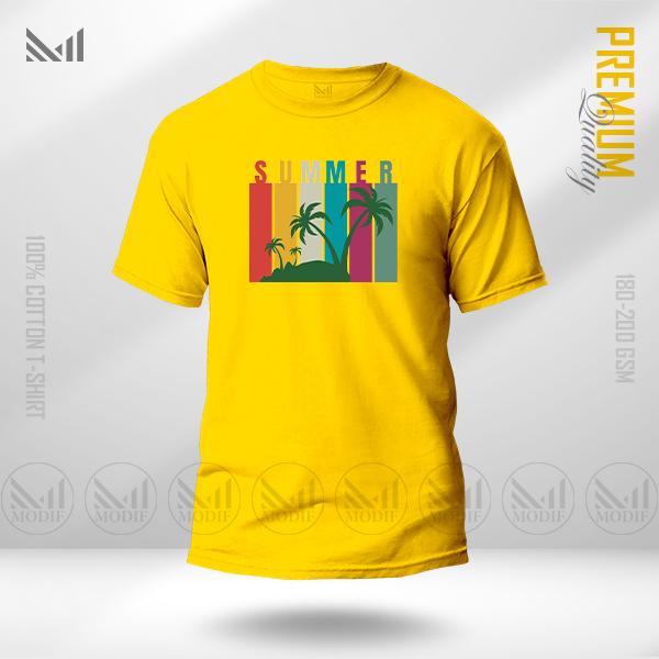 Summer Graphic T-Shirt | Premium Cotton | Unisex Round Neck Short Sleeve