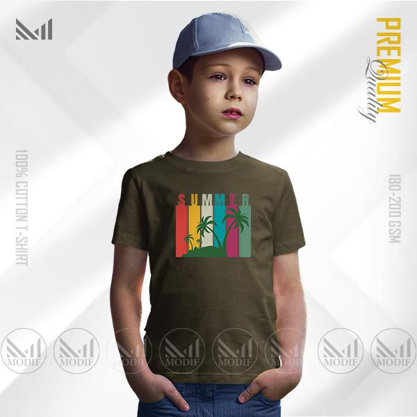 Summer Kids Graphic T-Shirt | Premium Cotton | Unisex Round Neck Short Sleeve