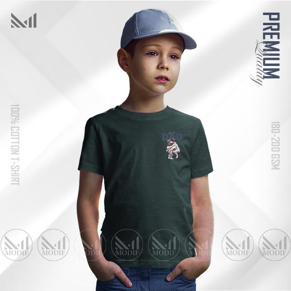 Super dad kids classic t-shirt premium cotton unisex round neck short sleeve boys & girls t shirt