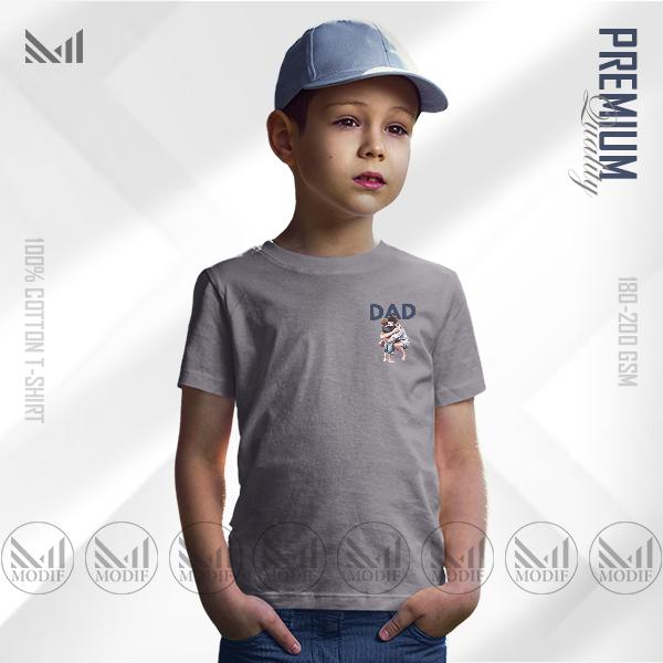 Super dad kids classic t-shirt premium cotton unisex round neck short sleeve boys & girls t shirt