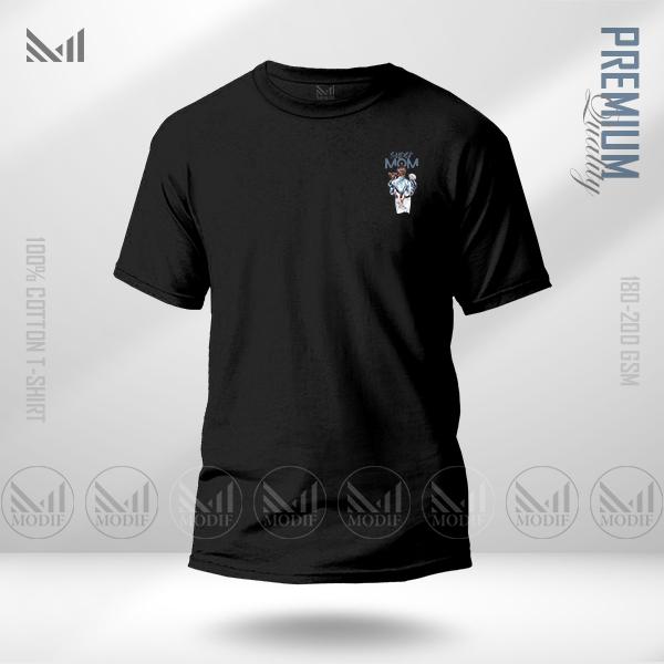 Super mom classic logo t shirt premium cotton unisex round neck short sleeve man women tshirt