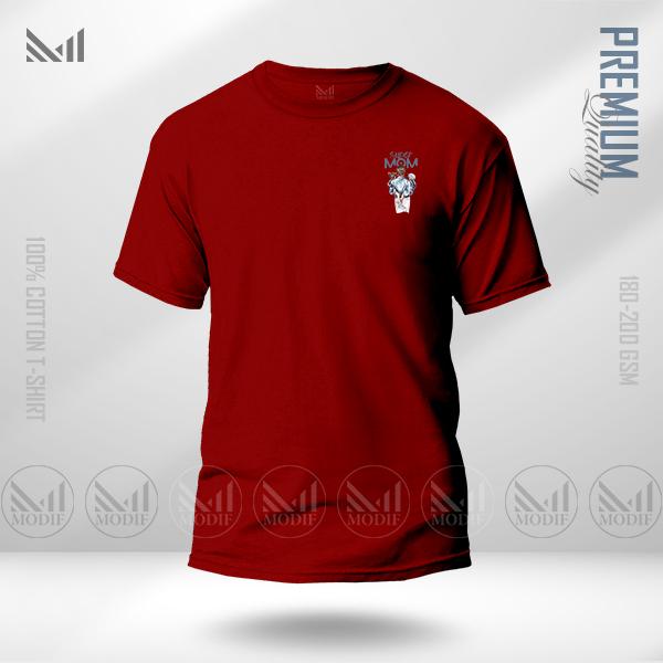 Super mom classic logo t shirt premium cotton unisex round neck short sleeve man women tshirt