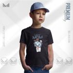 Super mom graphic kids t-shirt unisex round neck short sleeve baju tshirt boys & girls
