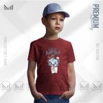 Super mom graphic kids t-shirt unisex round neck short sleeve baju tshirt boys & girls