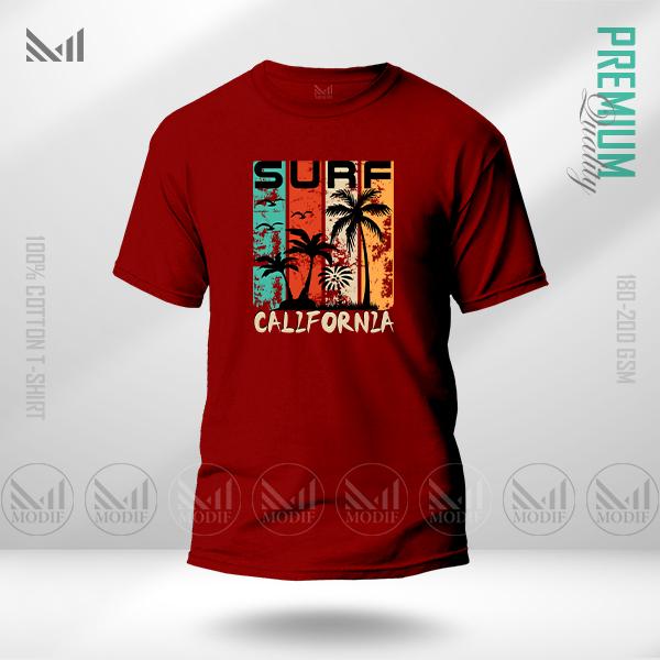 Surf Graphic T-Shirt – Ocean Wave Inspired Design | Premium Cotton | Unisex Round Neck | Short Sleeve | Casual Beach Style Wear