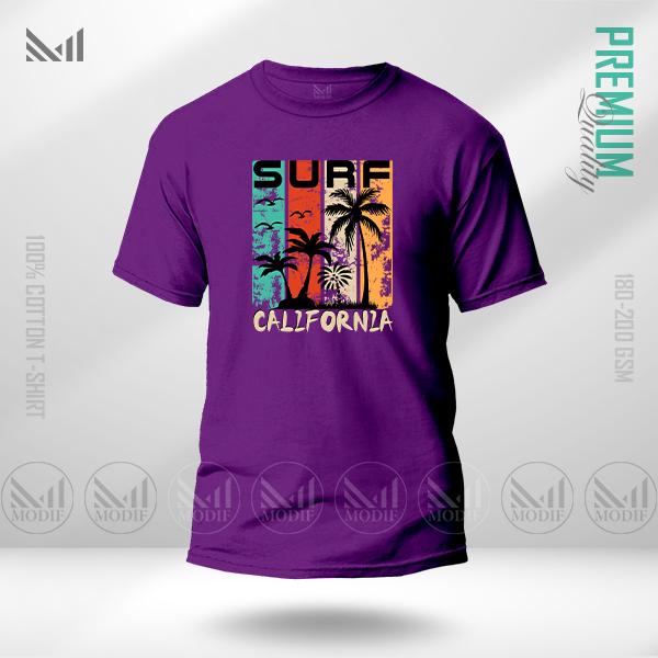 Surf Graphic T-Shirt – Ocean Wave Inspired Design | Premium Cotton | Unisex Round Neck | Short Sleeve | Casual Beach Style Wear