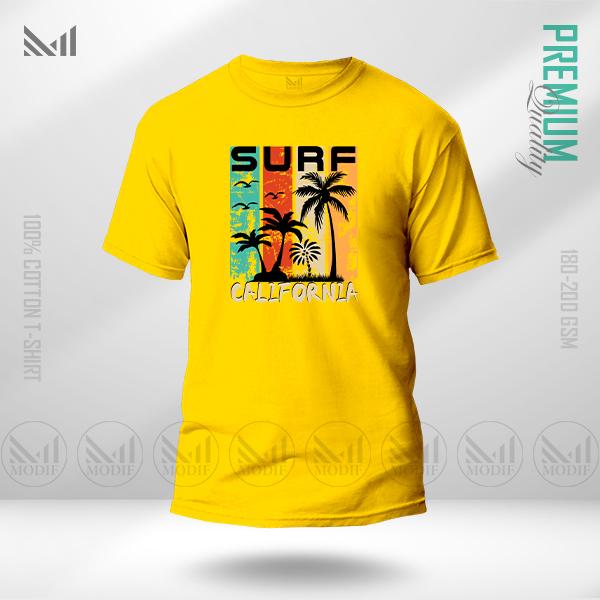 Surf Graphic T-Shirt – Ocean Wave Inspired Design | Premium Cotton | Unisex Round Neck | Short Sleeve | Casual Beach Style Wear