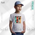 Surf Kids Graphic T-Shirt – Fun Ocean Wave Design | Premium Cotton | Unisex Round Neck | Short Sleeve | Lightweight Casual Wear for Boys & Girls