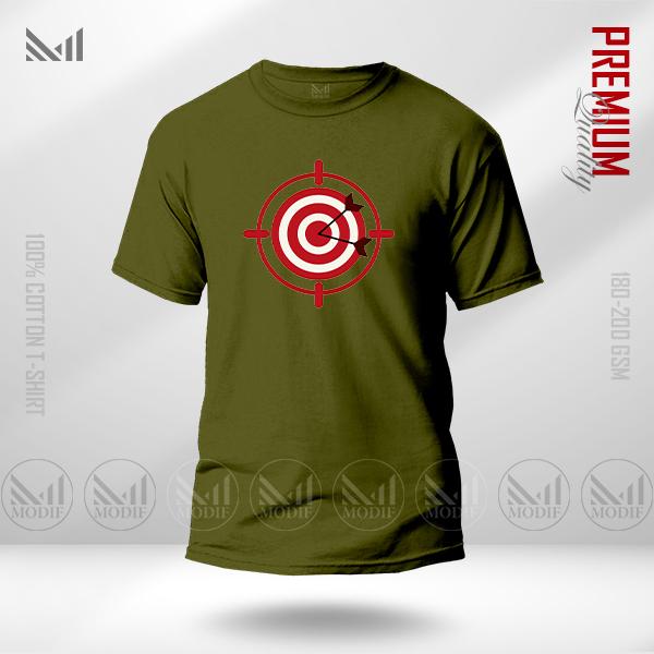 Target Graphic Cotton T-Shirt for Everyday Style | Premium Soft Fabric | Unisex Round Neck Short Sleeve