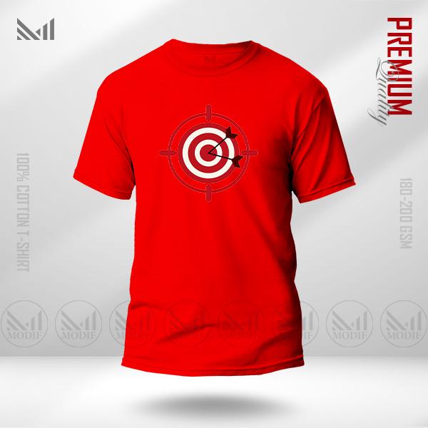 Target Graphic Cotton T-Shirt for Everyday Style | Premium Soft Fabric | Unisex Round Neck Short Sleeve
