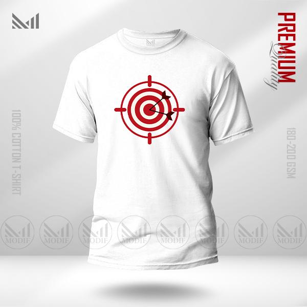 Target Graphic Cotton T-Shirt for Everyday Style | Premium Soft Fabric | Unisex Round Neck Short Sleeve