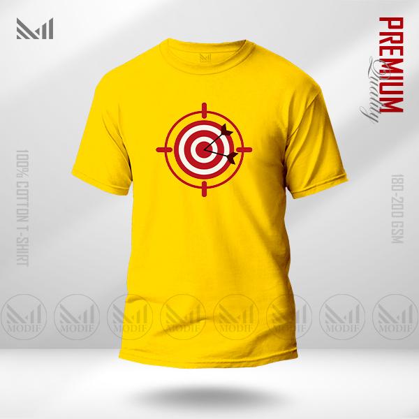 Target Graphic Cotton T-Shirt for Everyday Style | Premium Soft Fabric | Unisex Round Neck Short Sleeve