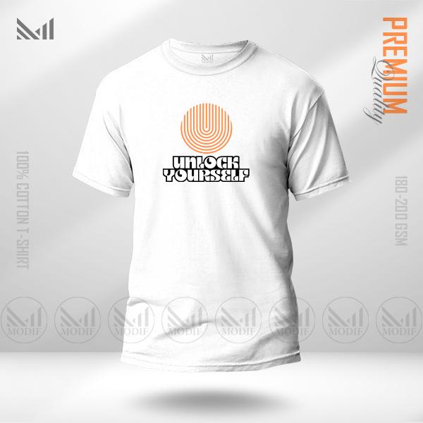 Unlock Yourself Graphic T-Shirt – Motivational Statement Design | Premium Cotton | Unisex Round Neck | Short Sleeve