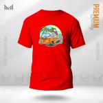 Vintage Bus Graphic T-Shirt Made With Premium Cotton Unisex Round Neck Short Sleeve