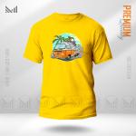 Vintage Bus Graphic T-Shirt Made With Premium Cotton Unisex Round Neck Short Sleeve